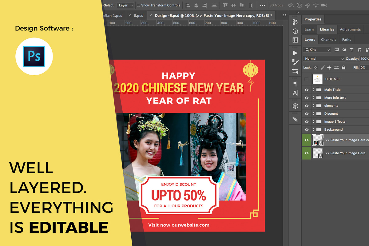 Chinese New Year of Rat Story + Post, a Social Media Template by Typoerba (Photo 5 of 6)