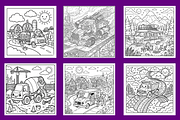 Truck Coloring Pages Bundle, an Object Illustration by BerryPieArt (Thumbnail 2 of 3)
