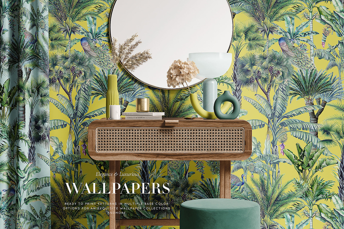 Lush Retreat Prints & Motifs, a Pattern Graphic by TSTUDIO (Photo 6 of 11)