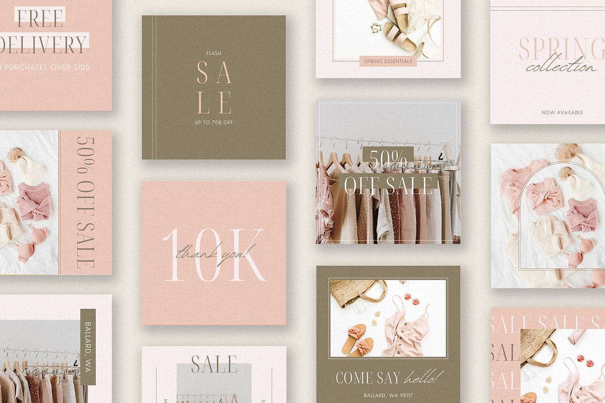 Macaron Instagram Templates, a Social Media Template by denofdreamers (Photo 2 of 6)