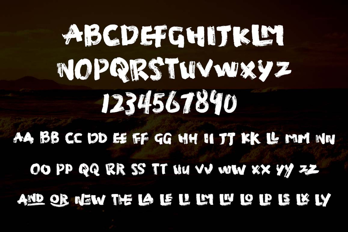 Manic Brush Script Font preview 8
