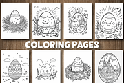 Easter Egg Coloring Pages, a Seasonal Illustration by Design Station (Thumbnail 3 of 5)