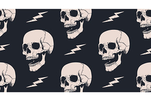 Death Skull. Halloween card, a Texture Illustration by Foxys Graphic