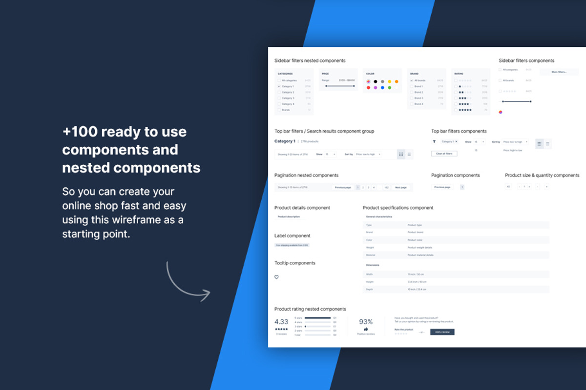 Electris AdobeXD Ecommerce Wireframe, a Wireframe Template by DesignWP (Photo 2 of 3)