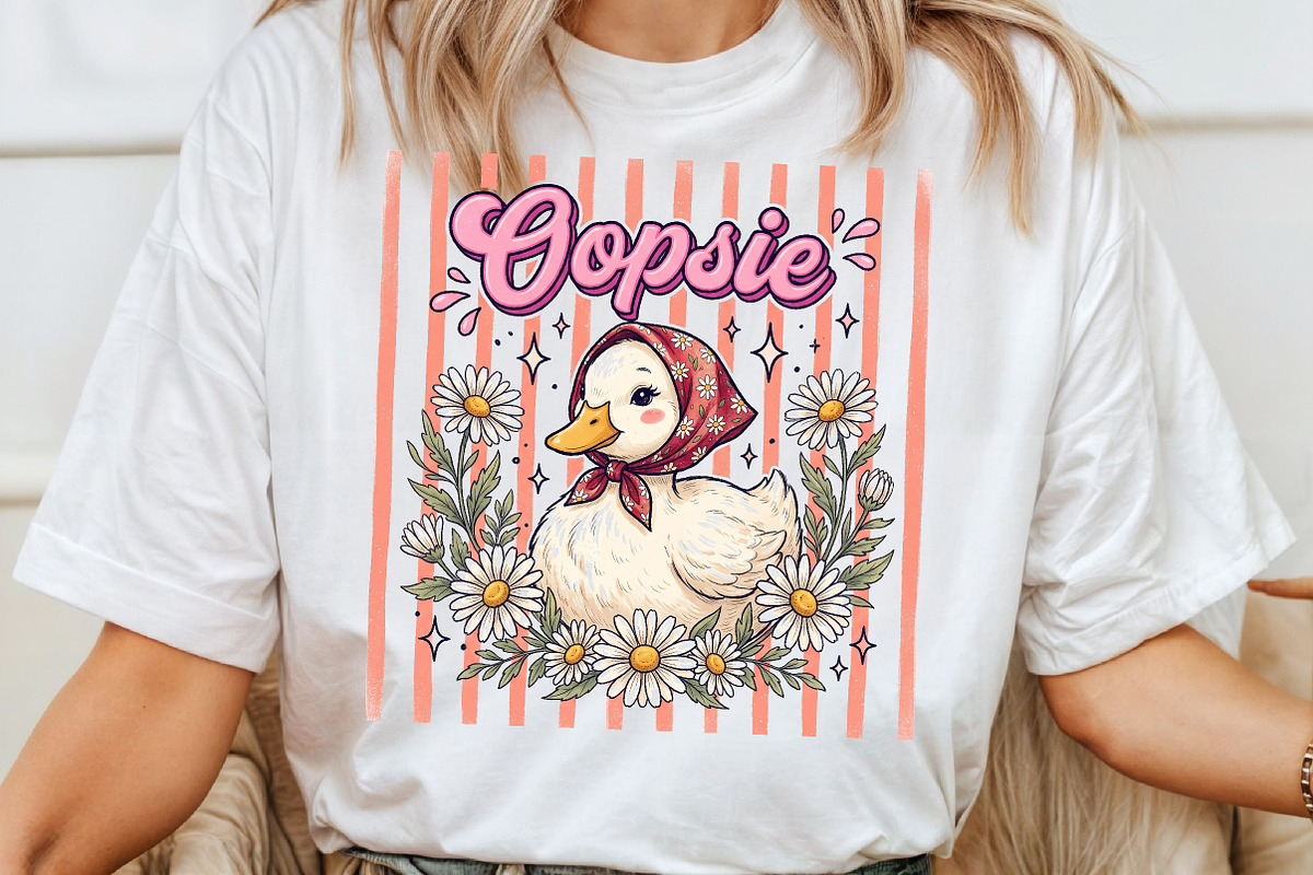 Cute Duck Daisy Vintage PNG, a Work Illustration by Sublimation Artist (Photo 4 of 9)