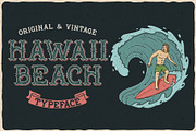 Hawaii Beach. Font & T-shirts, a Blackletter Font by VozzyStock (Thumbnail 3 of 9)
