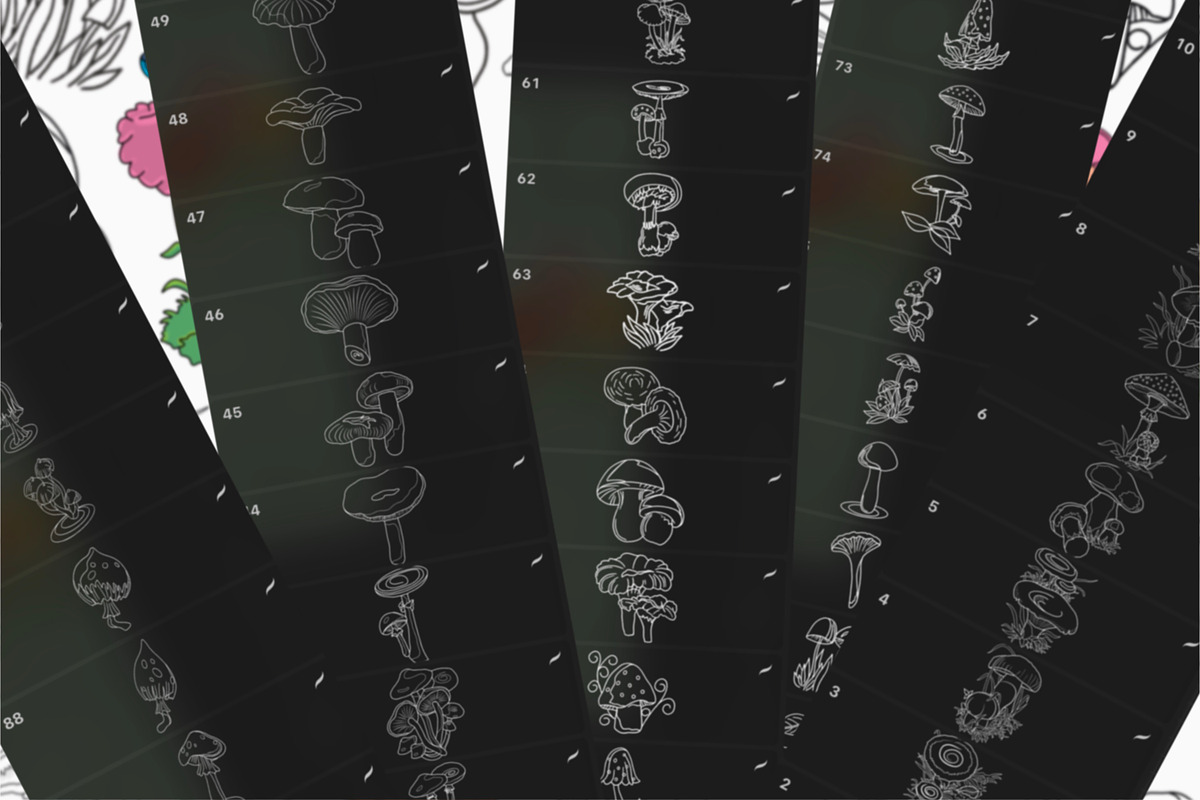 Mushrooms Digital Stamps, a Graphic by Favorites_Art (Photo 3 of 15)