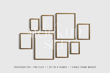 Gallery Wall Mockup Set of 8 | 11, a Product Mockup by DESIGN BY nube