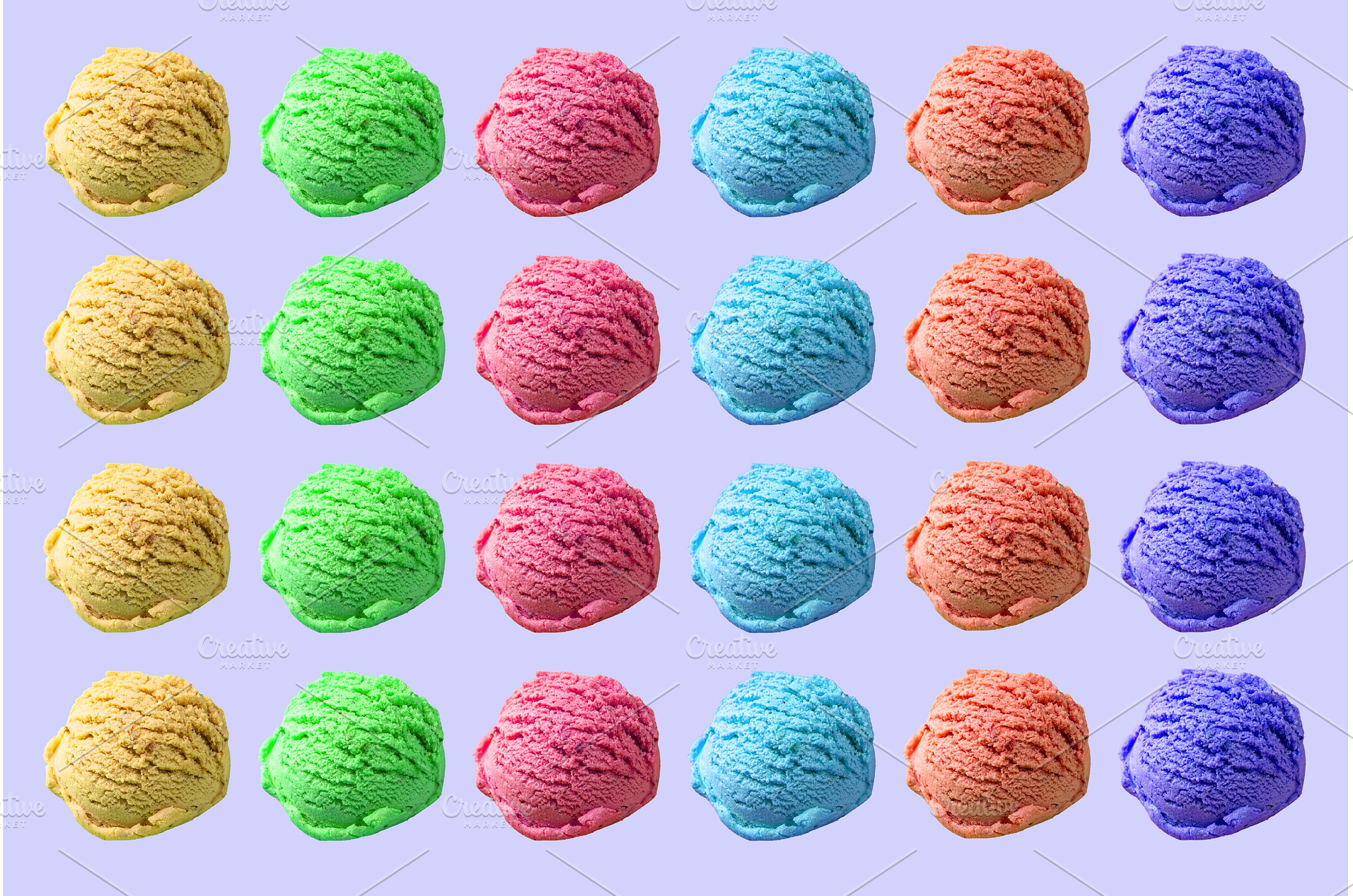 Frozen ice cream ball pattern, a Food & Drink Photo by Yulia Furman