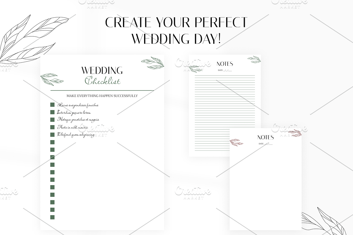 Printable Wedding Planner, a Stationery Template by Digital_Mind (Photo 3 of 6)