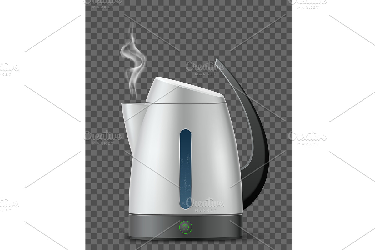 Realistic electric kettle with air, a Food Illustration by Vectorbuum
