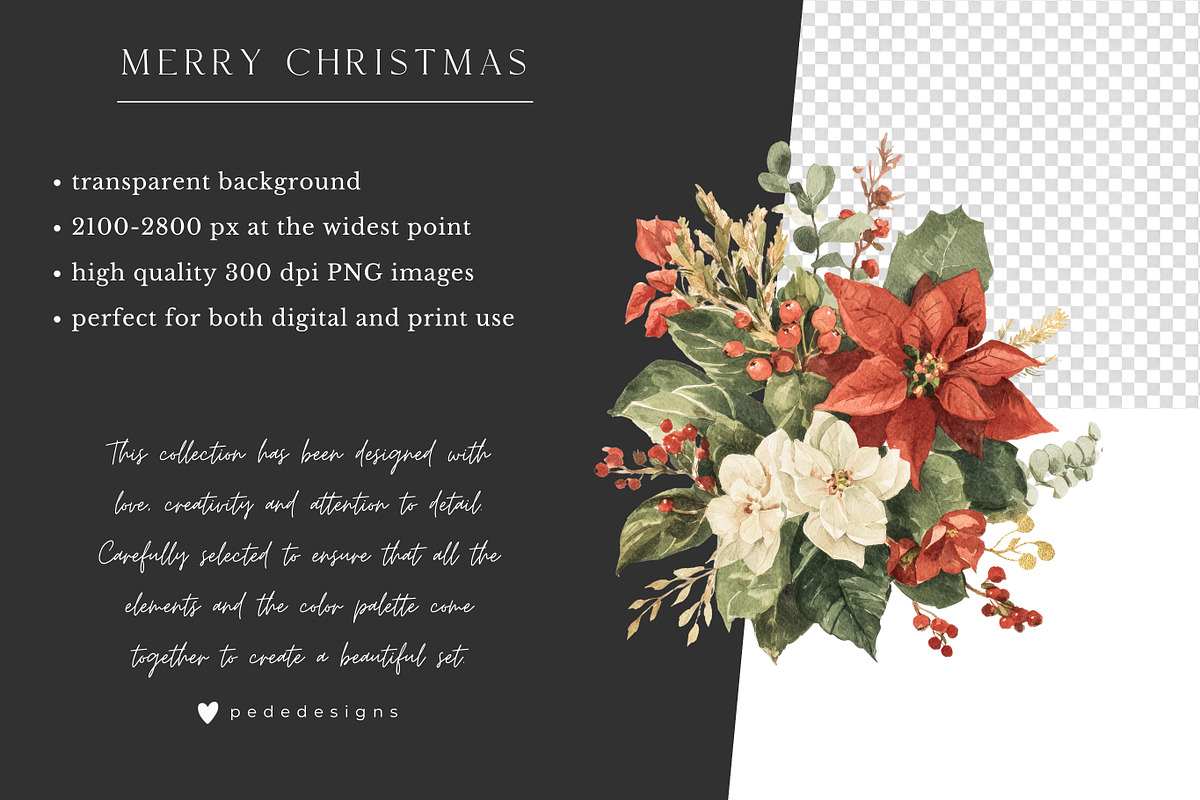 Merry Christmas Collection, a Seasonal Illustration by PeDe Designs (Photo 24 of 31)
