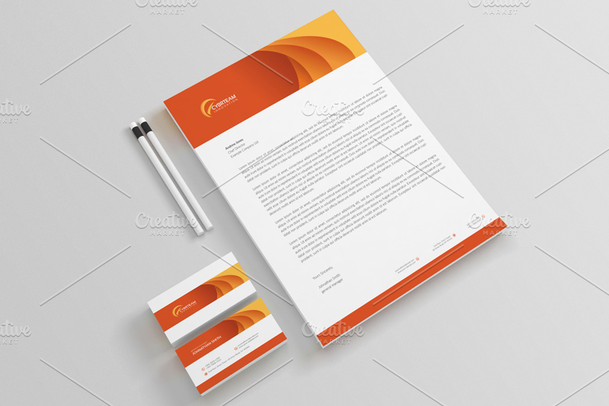 Corporate Business Card & Letterhead, a Stationery Template by BettyDesign (Photo 6 of 7)