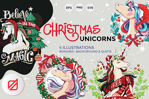 Christmas Unicorn set