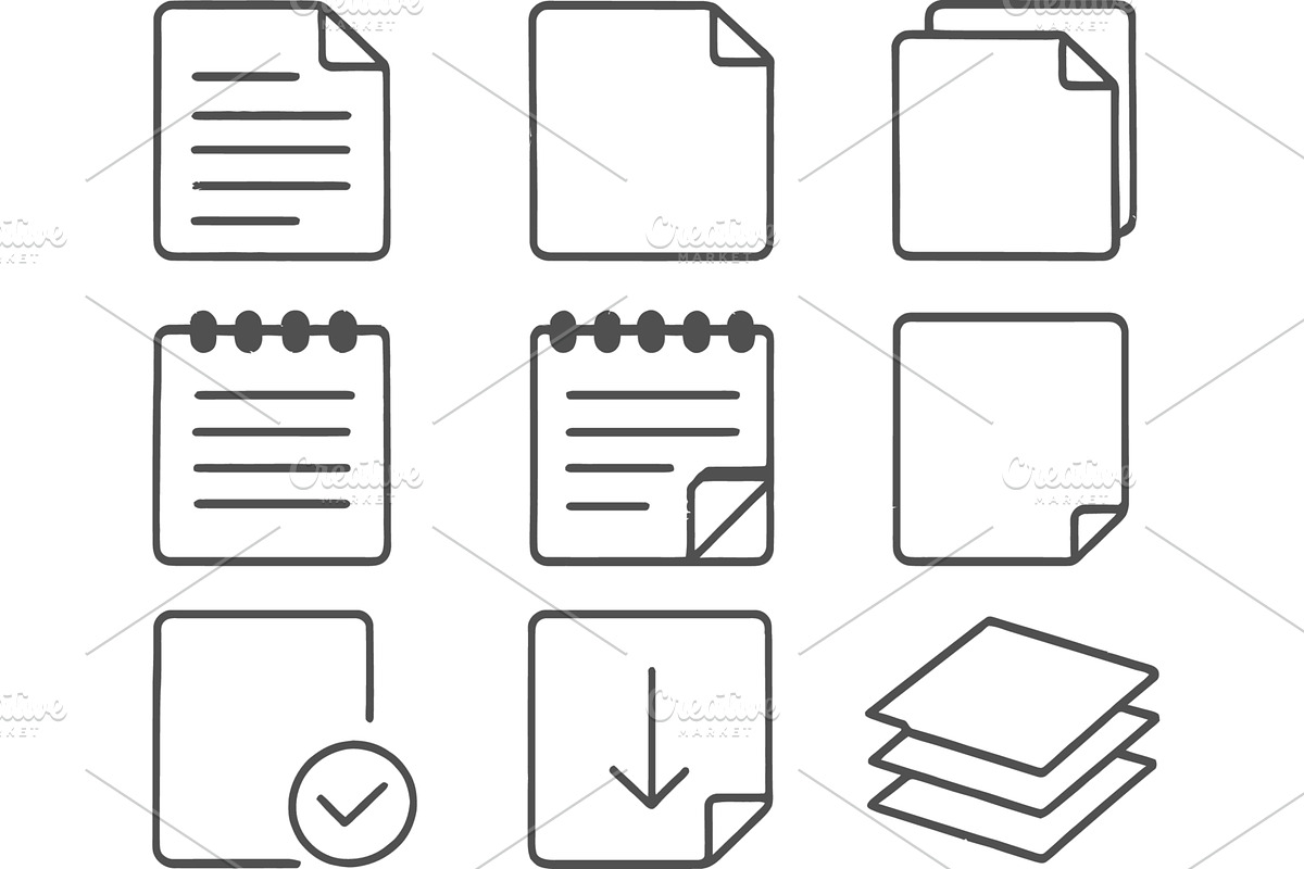 Vector illustration of line icons, an Illustration by ZinetroN