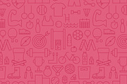 Sport Fitness Line Seamless Patterns, a Pattern Graphic by Anna_leni (Thumbnail 2 of 7)