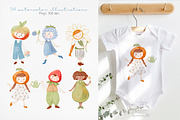 Fruit friends, watercolor collection, an Illustration by AfonshinaArt (Thumbnail 10 of 16)
