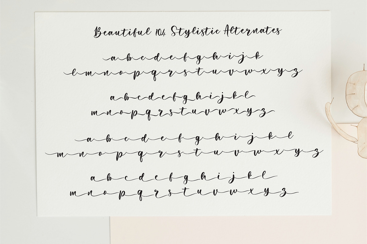 Lovely Swan A Handwritten Brush Font, a Handwritten Font by Prestige ...