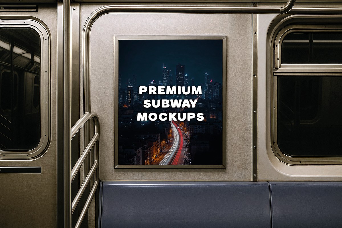 10 PREMIUM SUBWAY MOCKUPS, an Advertising Mockup by Redmixx Design (Photo 6 of 11)