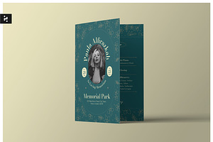 Creative Floral Funeral Program, a Brochure Template by Neermana
