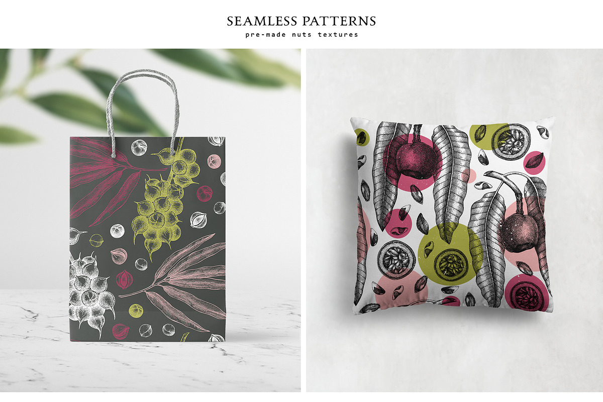 Nuts Hand-Drawn Vector Illustrations, a Food Illustration by Yevheniia (Photo 13 of 15)