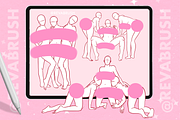 Procreate Mature Female pose brushes, a Brush Add-On by Revabrush (Thumbnail 3 of 5)