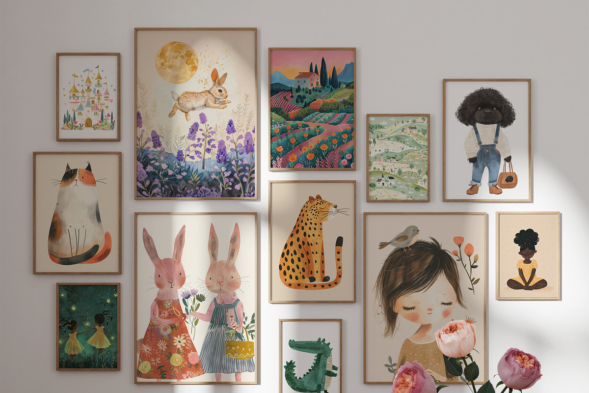KIDS' ROOM Nursery Prints Gallery, a Background Graphic by Lana Elanor (Photo 6 of 11)