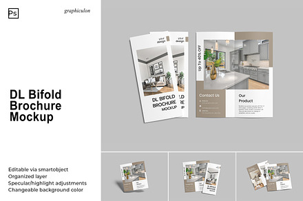 DL Bifold Brochure Mockup, a Brochure Template by Graphiculon