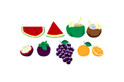 Summer Fruits Doodle Illustration, an Object Graphic by SLAB! Design (Thumbnail 2 of 3)