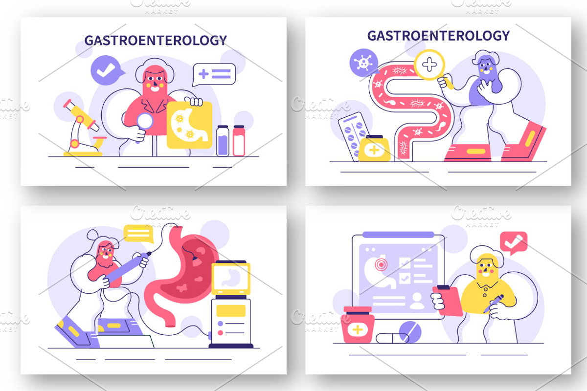 10 Stomach Health Gastroenterology, a Healthcare Illustration by denayunebgt (Photo 3 of 4)