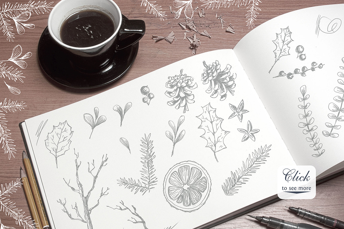 Cozy CHRISTMAS. Graphic kit, a Decorative Illustration by Dinkoobraz (Photo 8 of 11)