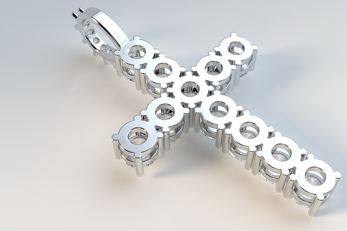 Diamond cross with diamond suspensio, an Object 3D Model by 3D Models by Obshansky (Photo 8 of 11)