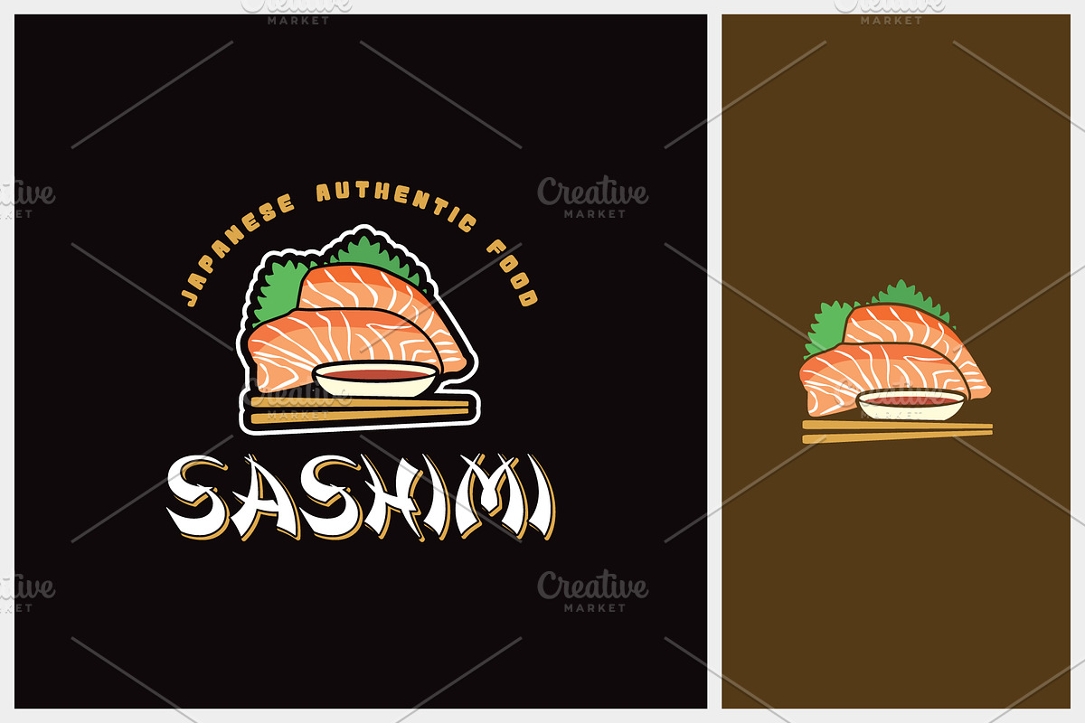 Sashimi Illustration Logo, a Branding & Logo Template by Atlantis X Nurman Arbai (Photo 1 of 2)