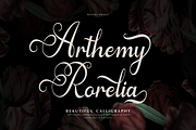 Arthemy Rorelia | Calligraphy Font, a Script Font by Denustudios (Thumbnail 1 of 12)