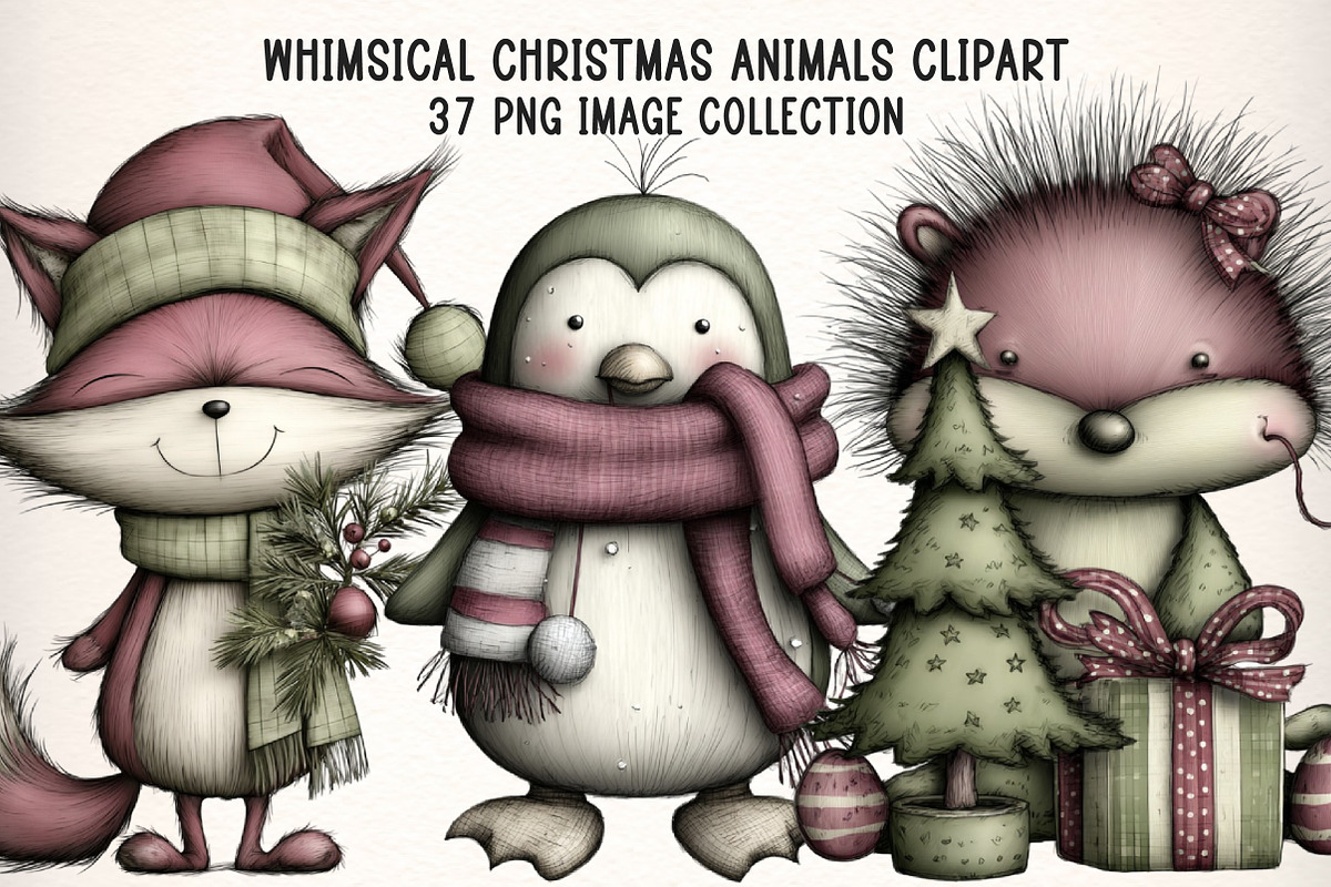 Whimsical Animals Clipart Bundle, an Illustration by Dream Creation (Photo 1 of 7)