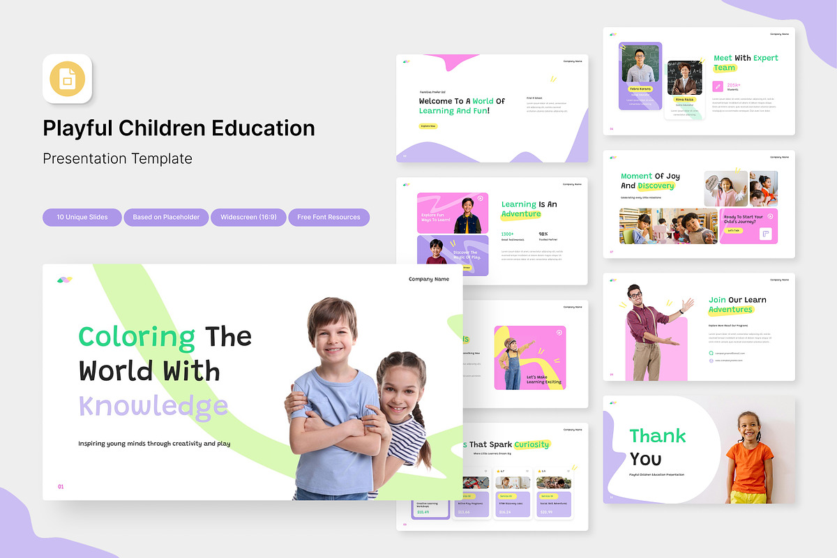 Playful Children Education Slides, a Presentation Template by Antstheme (Photo 1 of 2)