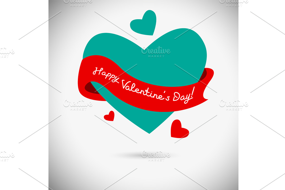 simple valentines day card with, an Object Illustration by Nenahliadava Design