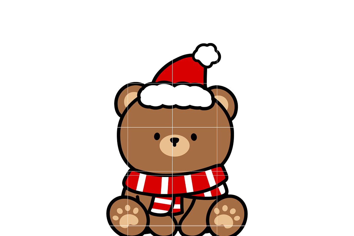 Cute Christmas Bear SVG for Cricut, an Illustration by TheHitShop (Photo 8 of 10)