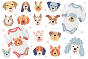 Dog Face Clipart, A-Z Breed Poster, an Animal Illustration by DearLetters (Thumbnail 4 of 7)