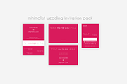 Minimalist Wedding Invitation Pack, an Invitation Template by Knofe (Thumbnail 2 of 6)