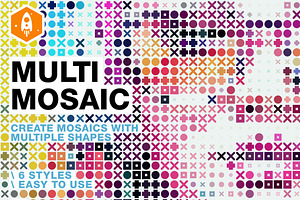 Multi Shape Mosaic Photoshop Action