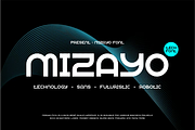 Mizayo - Geometric Font, a Sans Serif Font by QR Design Studio (Thumbnail 1 of 9)