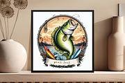 Bass Fishing PNG, an Illustration by DreamCafeArt (Thumbnail 4 of 7)