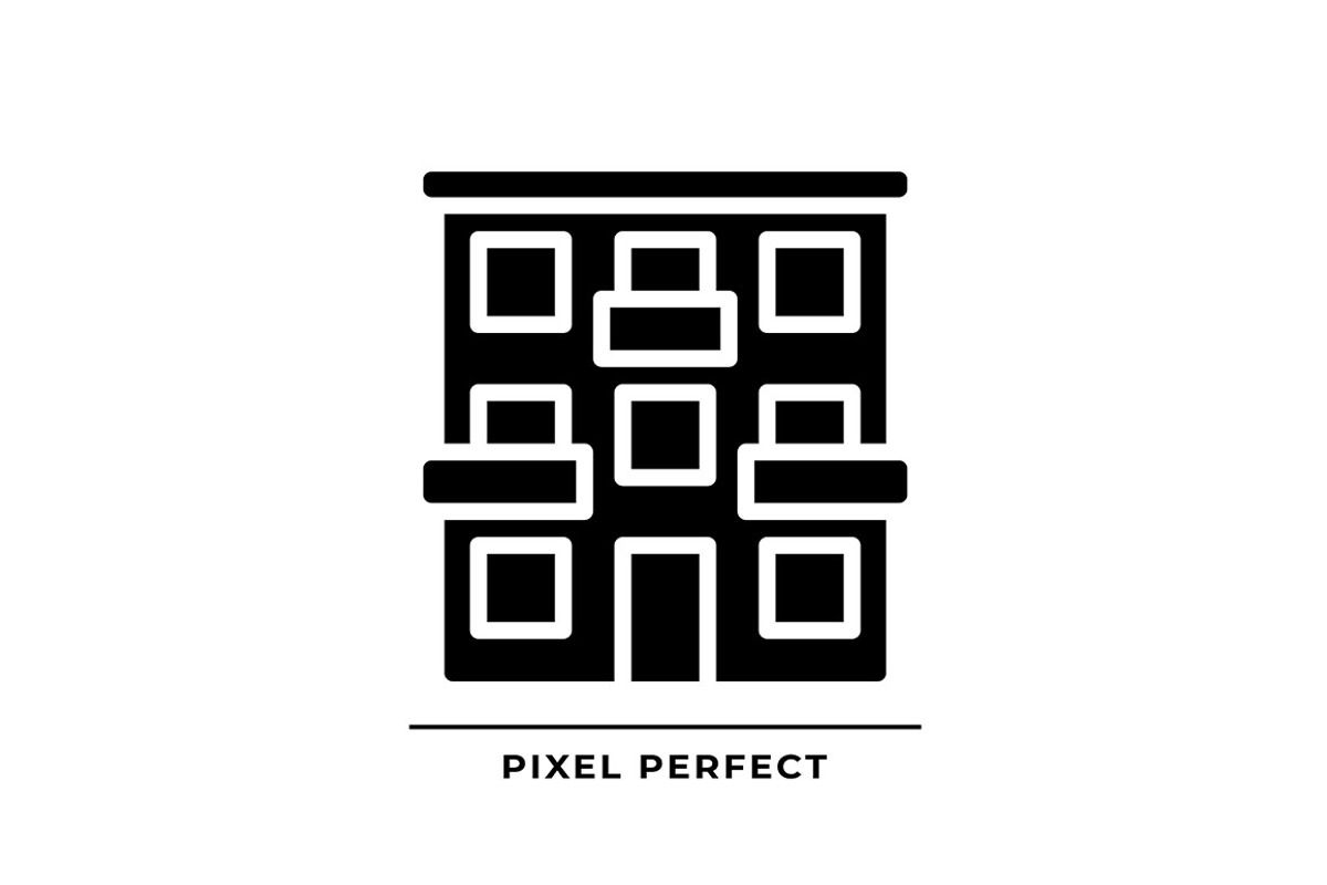 Apartment black glyph icon, an Icon by IMG Visuals