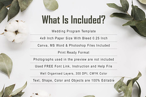 Wedding Program Template Canva