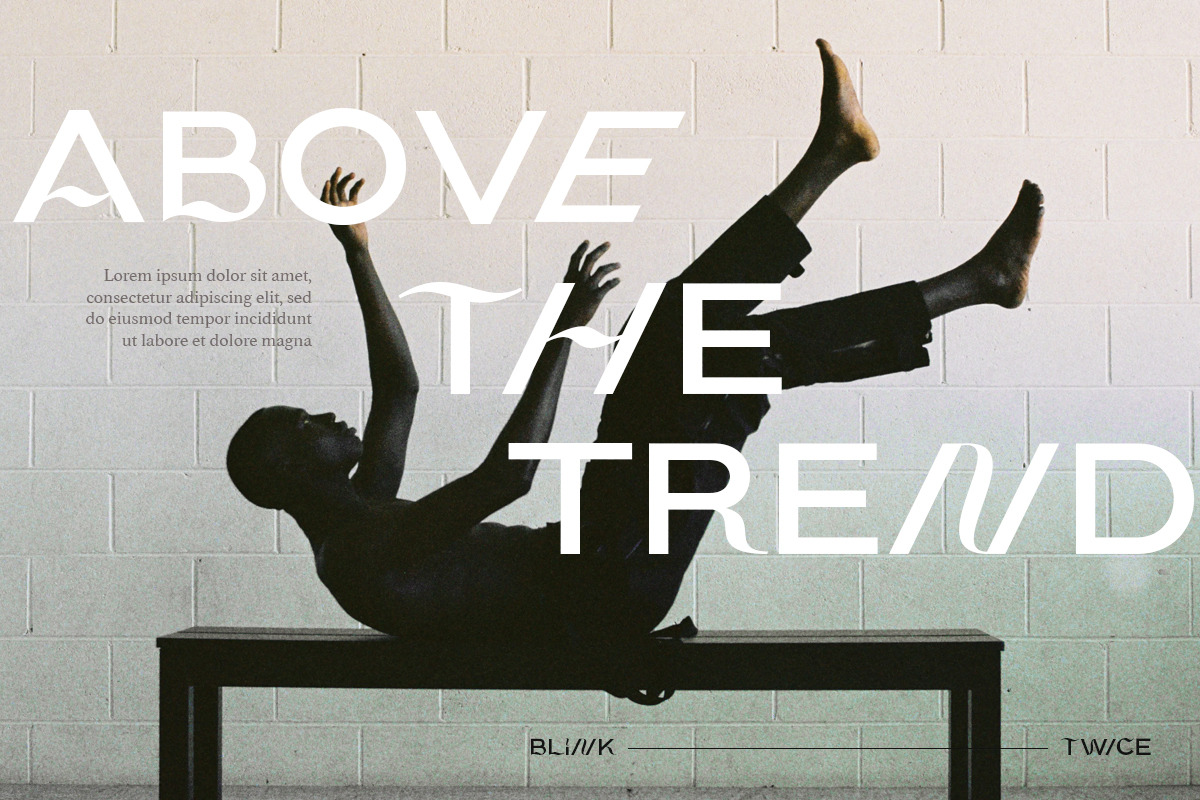 Blink Twice - Unique Sans, a Sans Serif Font by Sarid Ezra (Photo 3 of 9)
