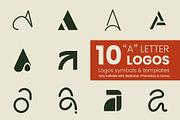 “A“ Letter Logo Kit - 10 logos, a Branding & Logo Template by Atelier Mélicope (Thumbnail 1 of 12)