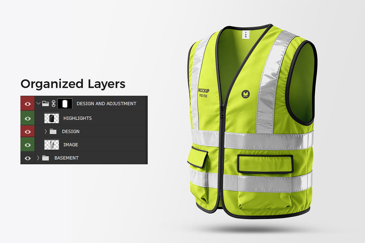 Construction Safety Vest Mockup, an Apparel Mockup by Ram Studio LLC (Photo 6 of 8)