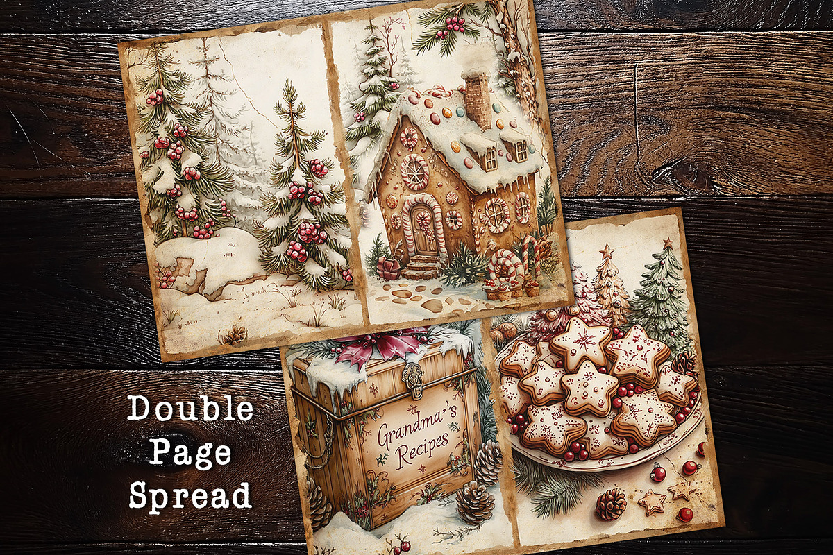 Christmas Bakery Junk Journal Pages, a Stationery Template by V Design Creator (Photo 3 of 8)
