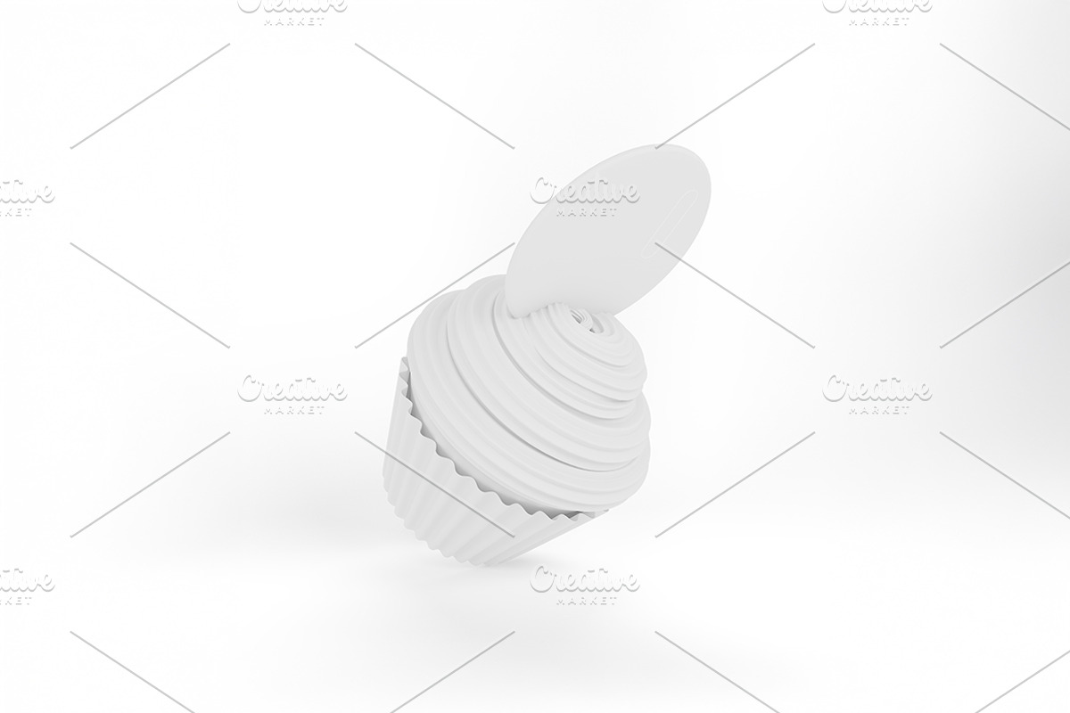 Cartoon I Heart Mom Cupcake Mockup, a Merchandise Mockup by Qaleb Studio (Photo 2 of 2)